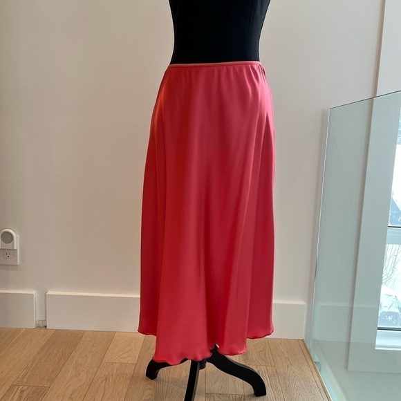 MICHELLE DE COURCY Slip Camisole Set Bias Cut Satin Flounce Hem Bodycon Chic - Picture 4 of 15